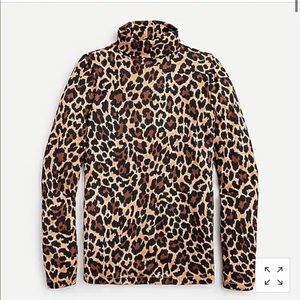 New J. Crew tissue turtleneck in leopard 🐆 XS